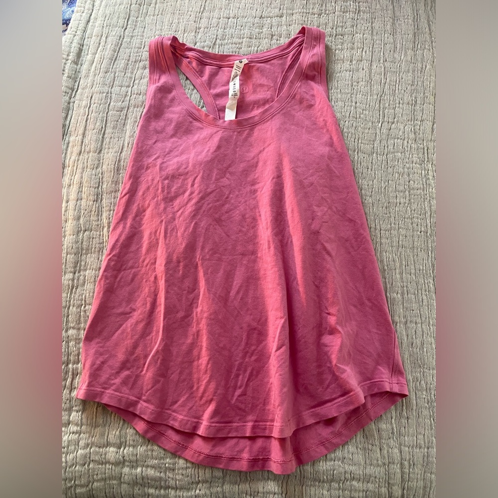 lululemon size 6 workout tank purple/pink
